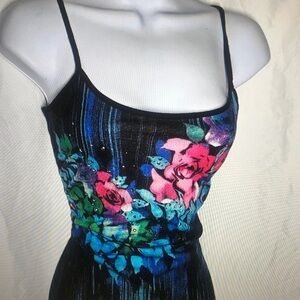 Floral Strappy Dress with Vibrant Colors